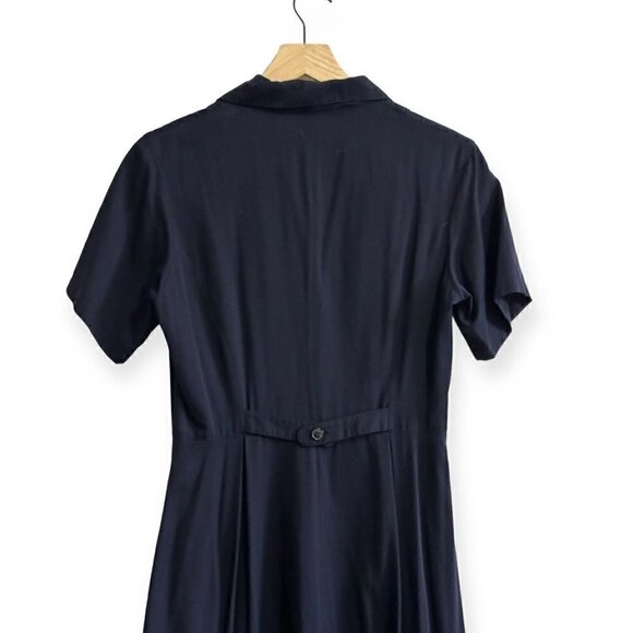 Vintage AT/Atsuro Tayama Blue A line Short Sleeve Midi Dress, From 90s, One Size - Picture 6 of 15